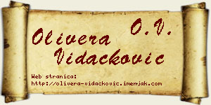 Olivera Vidačković vizit kartica
